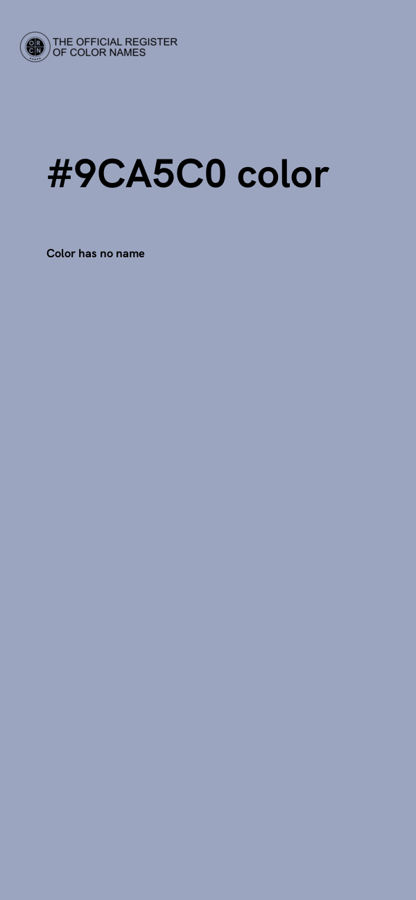#9CA5C0 color image