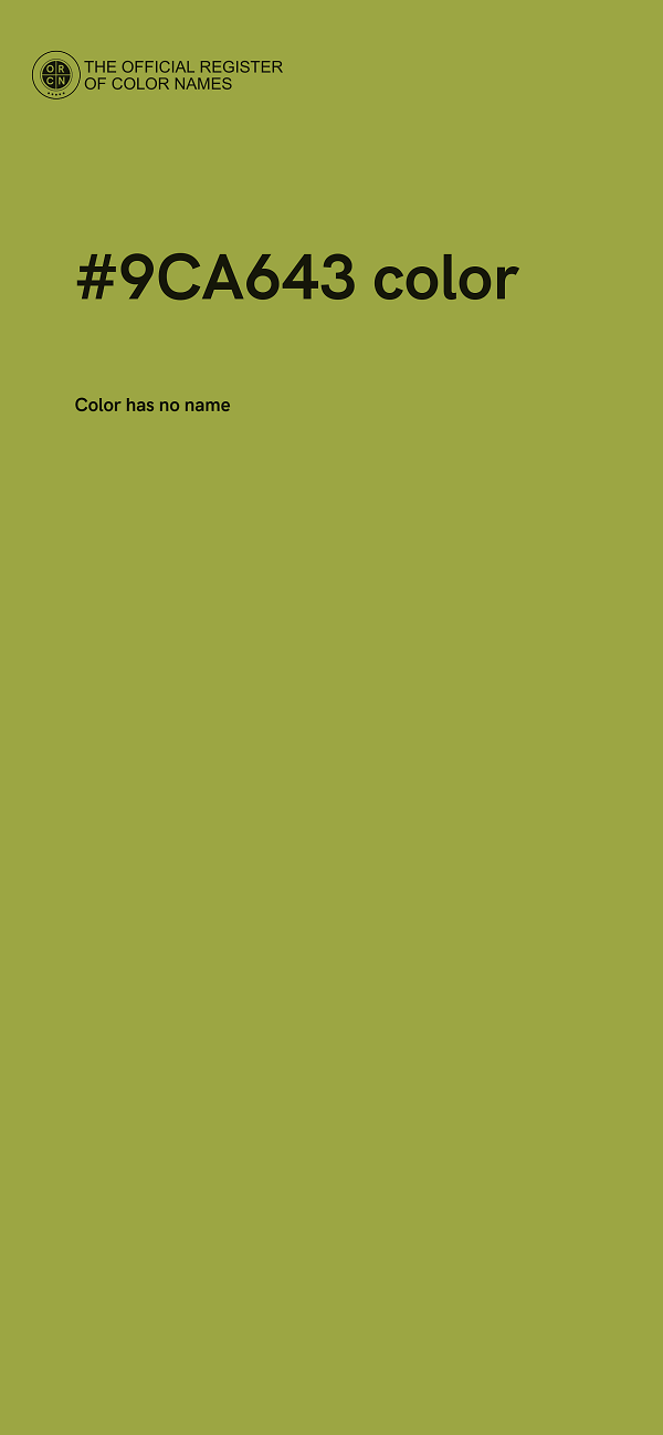 #9CA643 color image