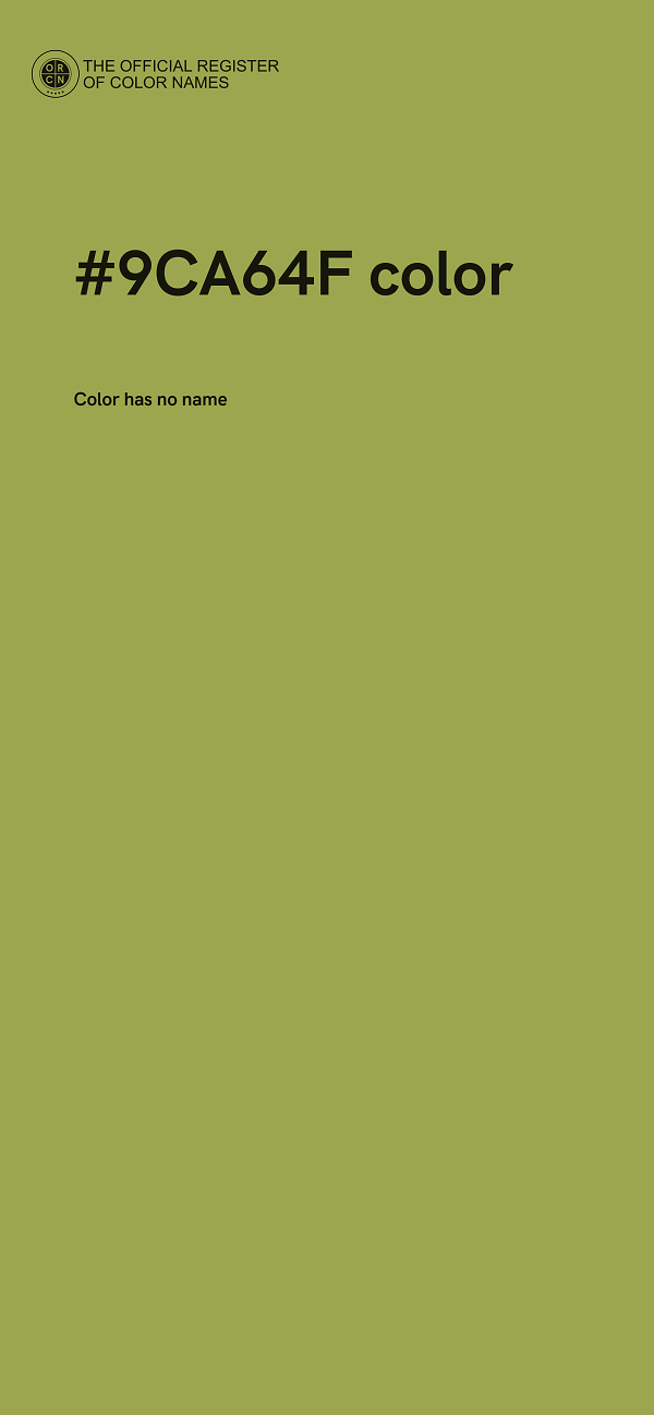 #9CA64F color image