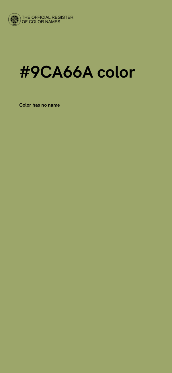 #9CA66A color image