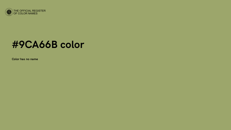 #9CA66B color image