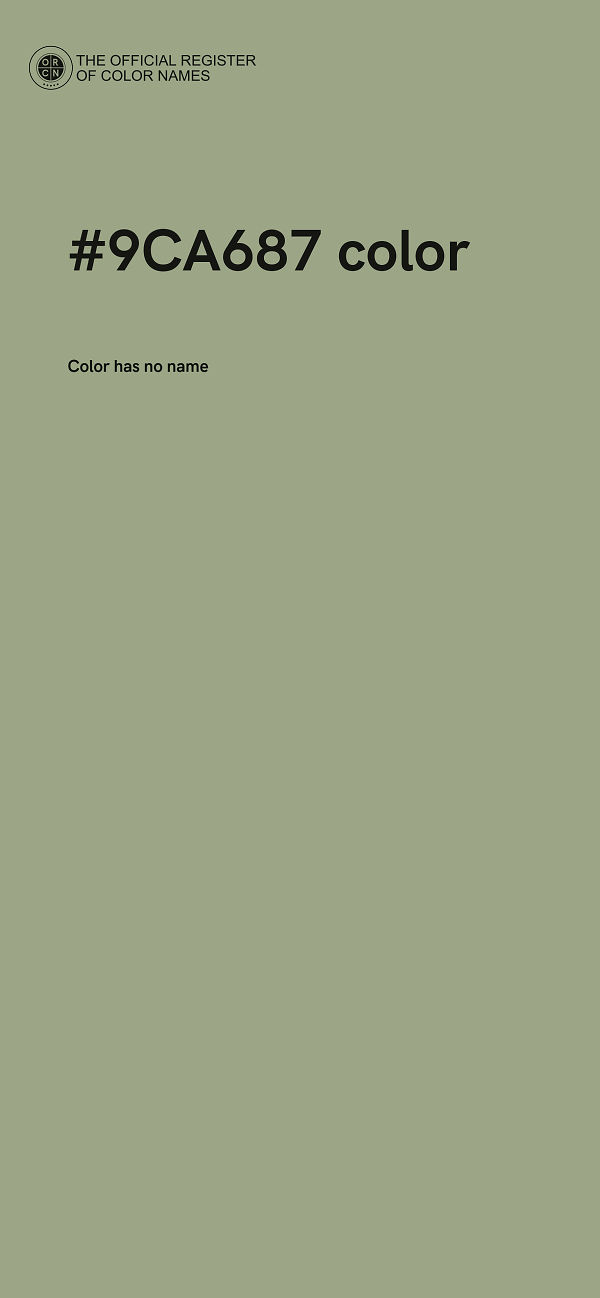 #9CA687 color image