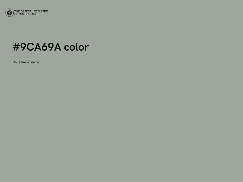 #9CA69A color image