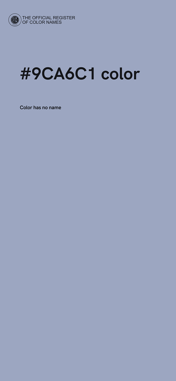 #9CA6C1 color image