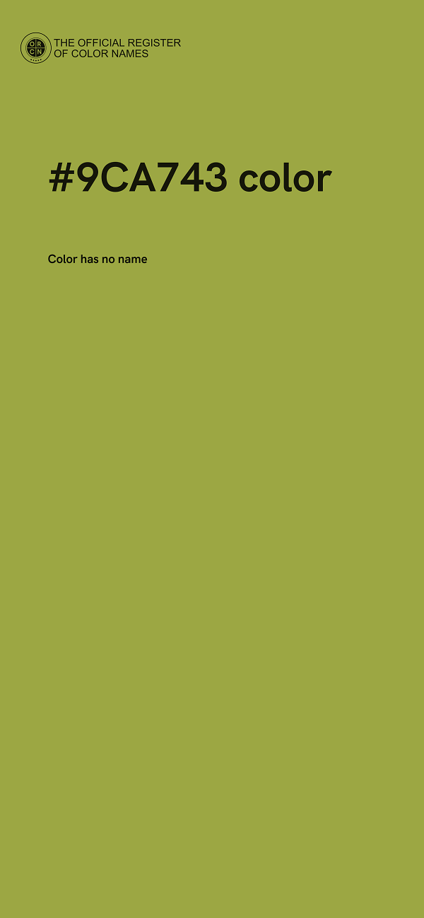 #9CA743 color image