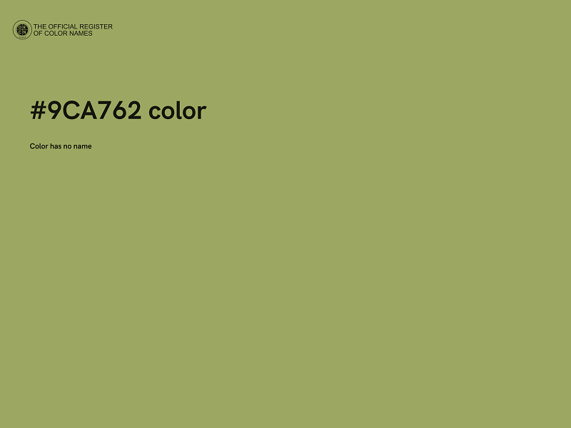 #9CA762 color image