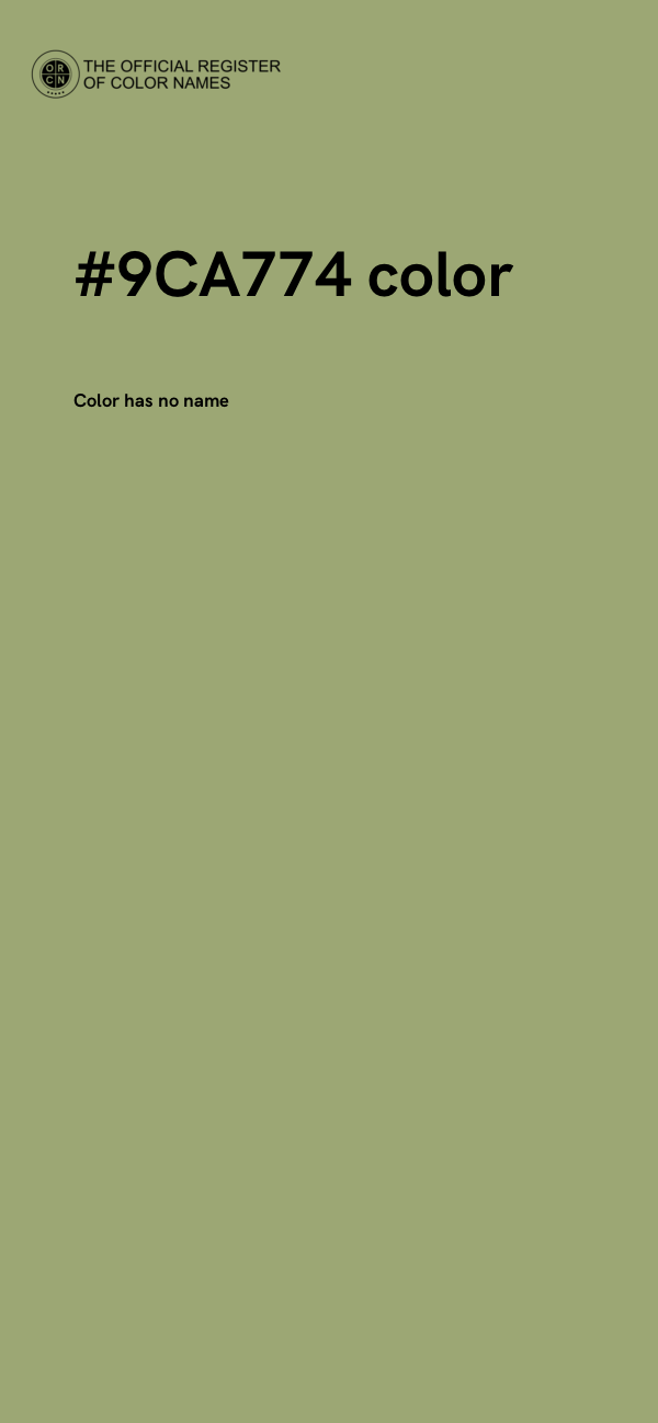 #9CA774 color image