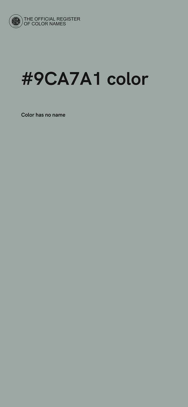 #9CA7A1 color image