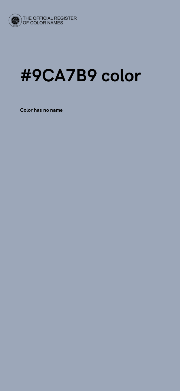 #9CA7B9 color image