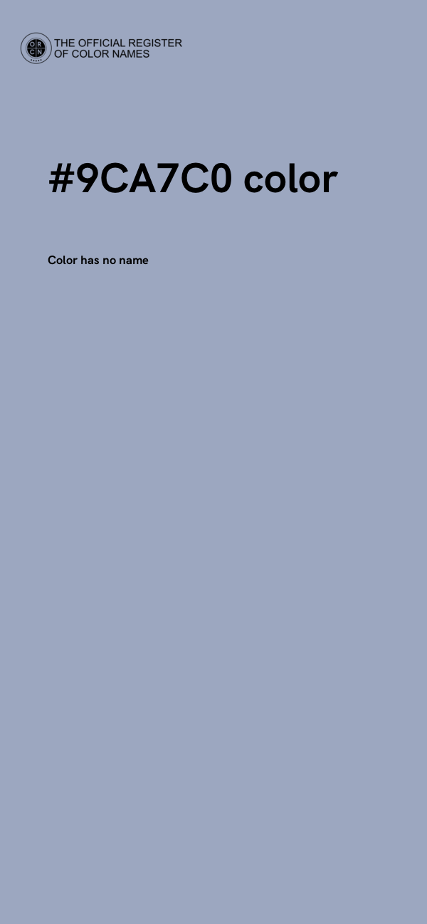 #9CA7C0 color image