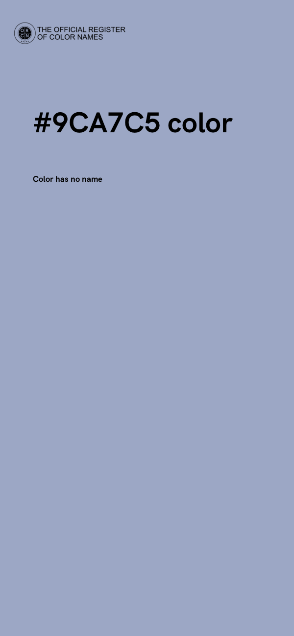 #9CA7C5 color image