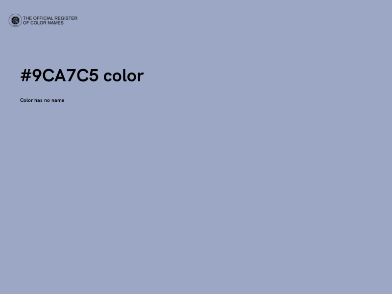 #9CA7C5 color image