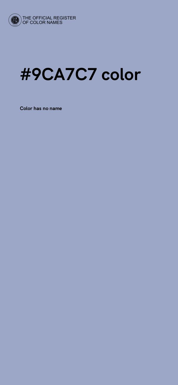 #9CA7C7 color image