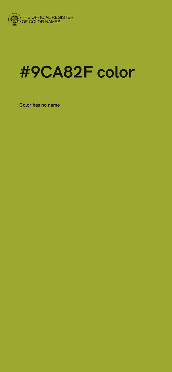 #9CA82F color image