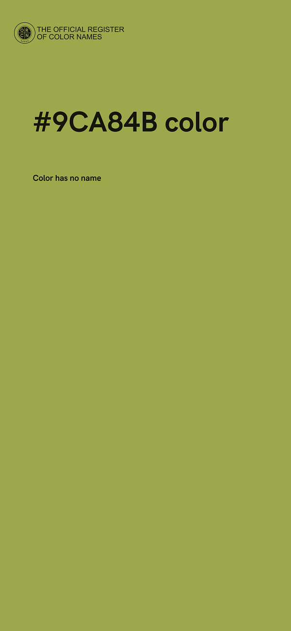 #9CA84B color image