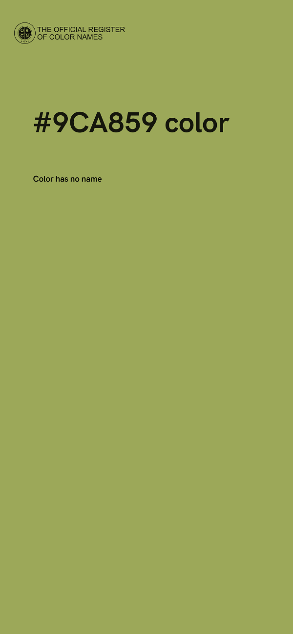#9CA859 color image
