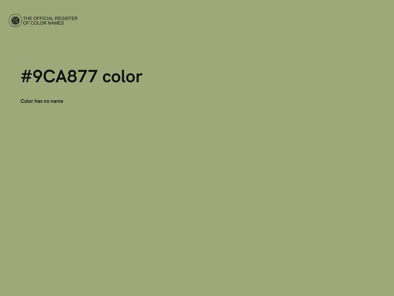 #9CA877 color image