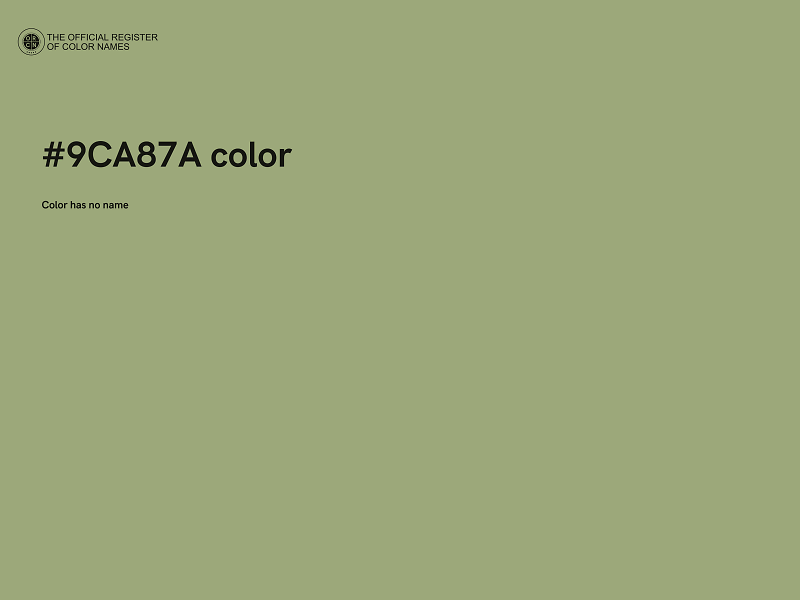 #9CA87A color image