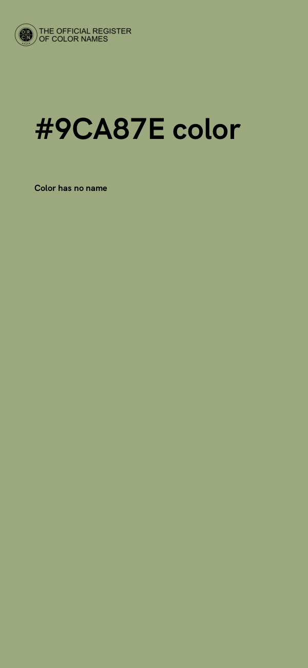 #9CA87E color image