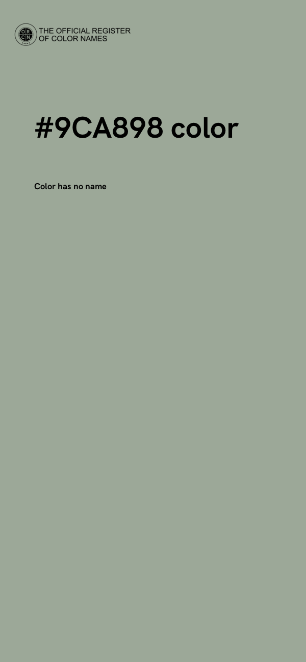 #9CA898 color image