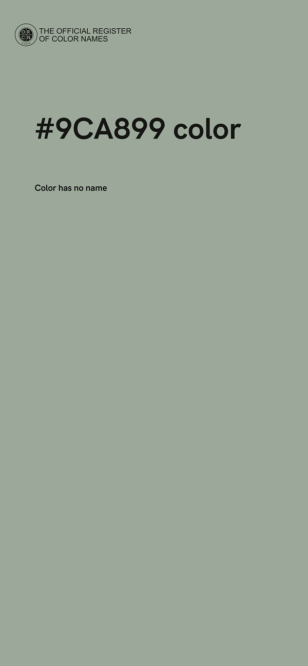 #9CA899 color image