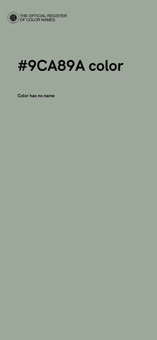 #9CA89A color image