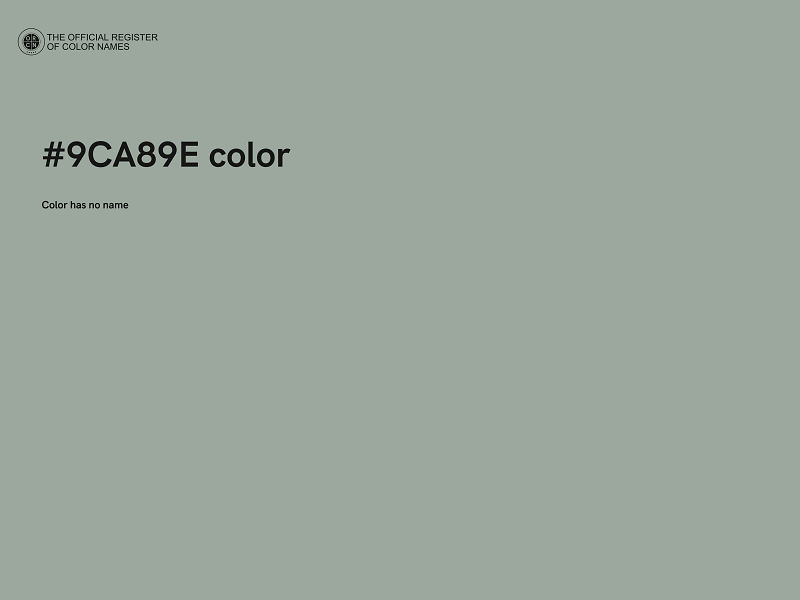 #9CA89E color image