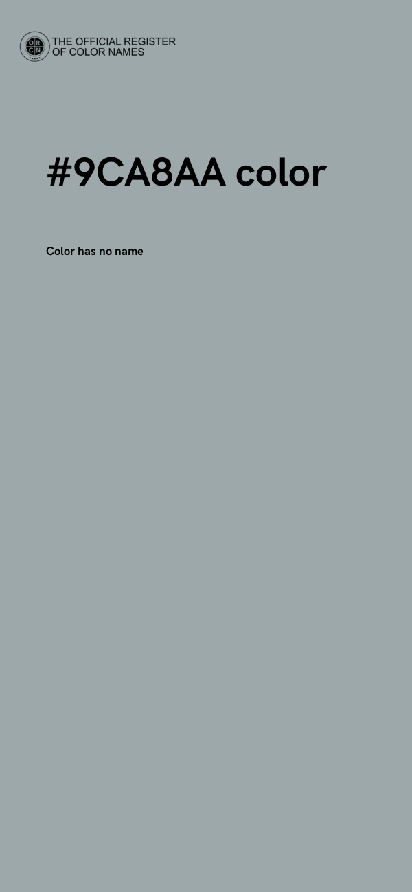 #9CA8AA color image
