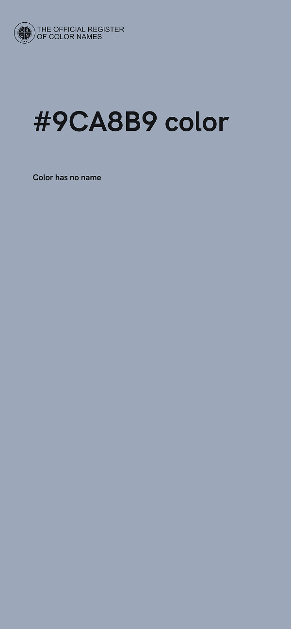 #9CA8B9 color image
