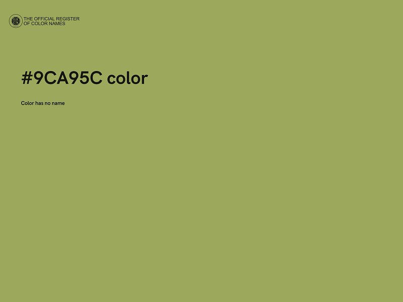 #9CA95C color image