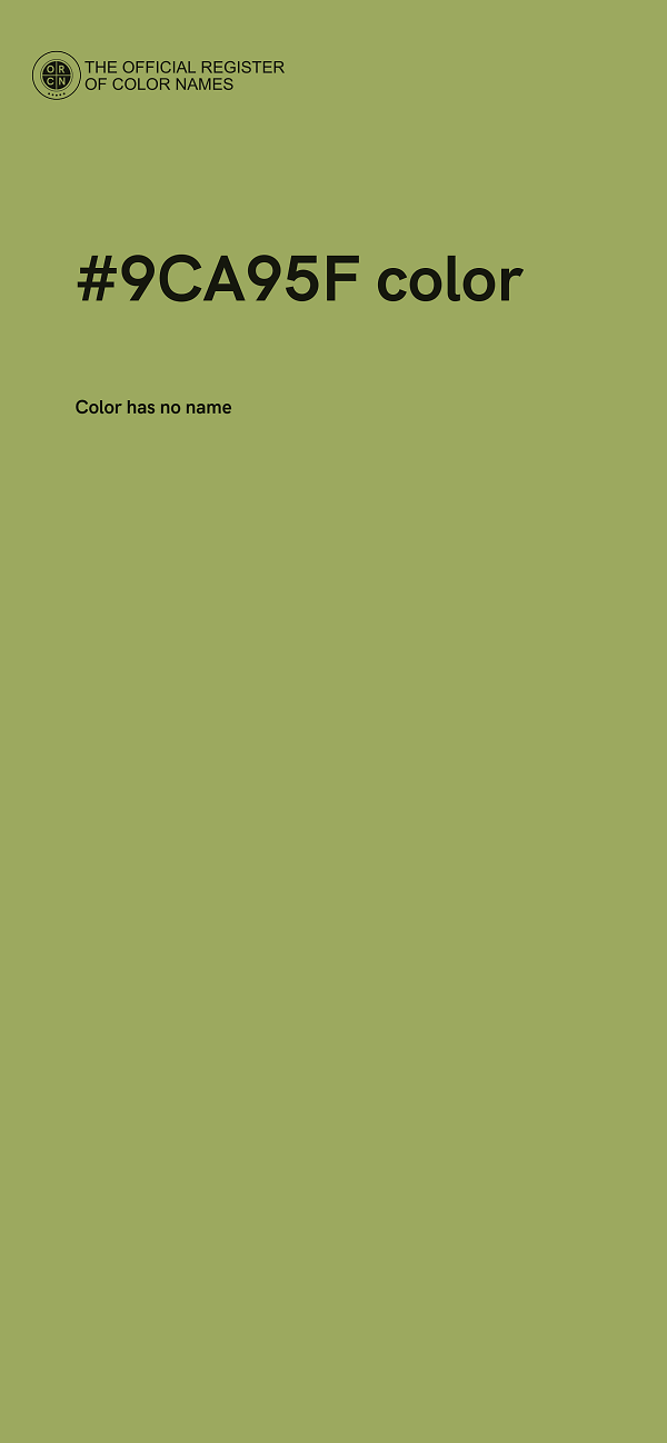 #9CA95F color image