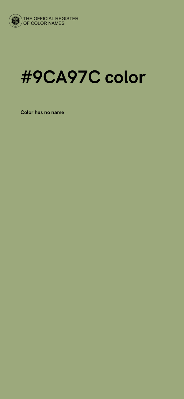 #9CA97C color image