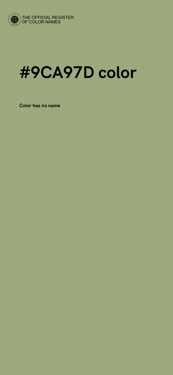 #9CA97D color image