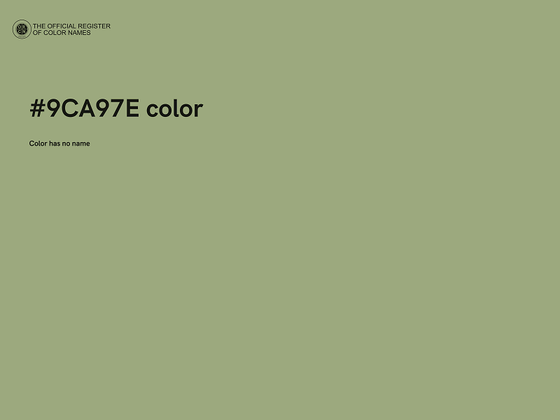 #9CA97E color image