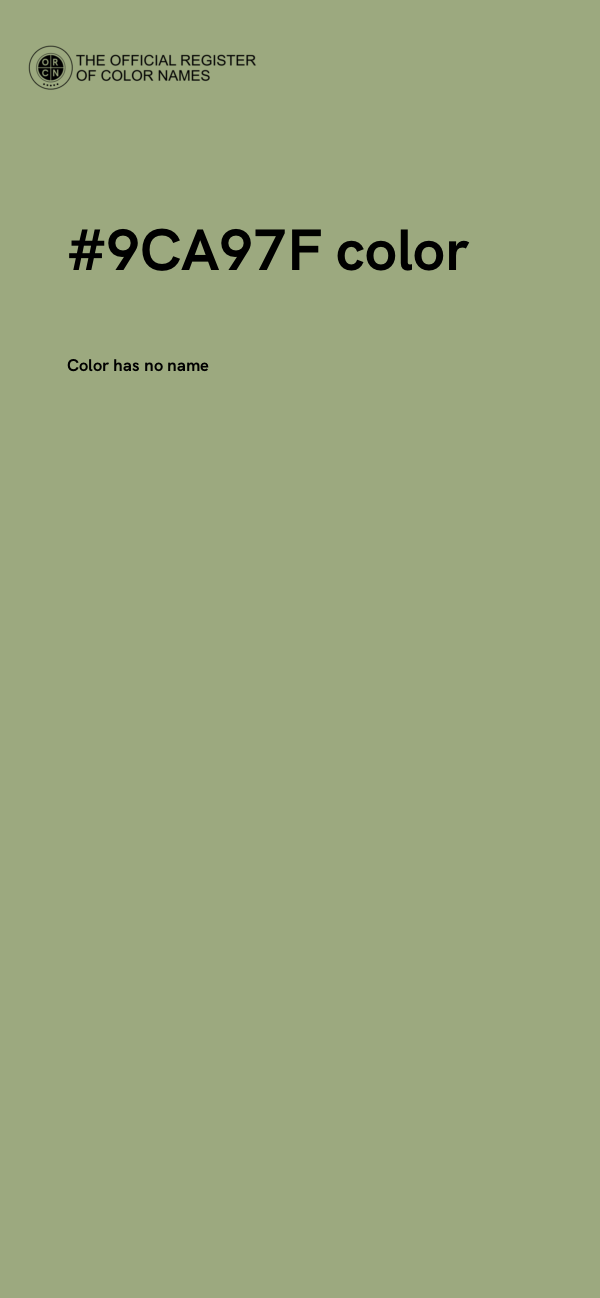 #9CA97F color image