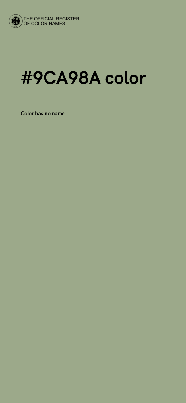 #9CA98A color image