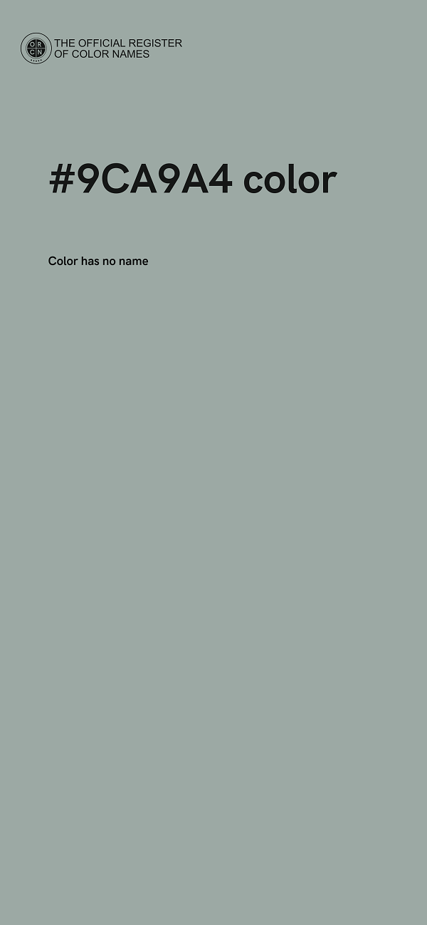 #9CA9A4 color image