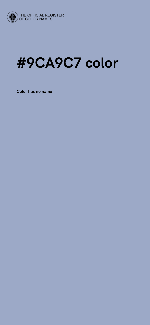 #9CA9C7 color image