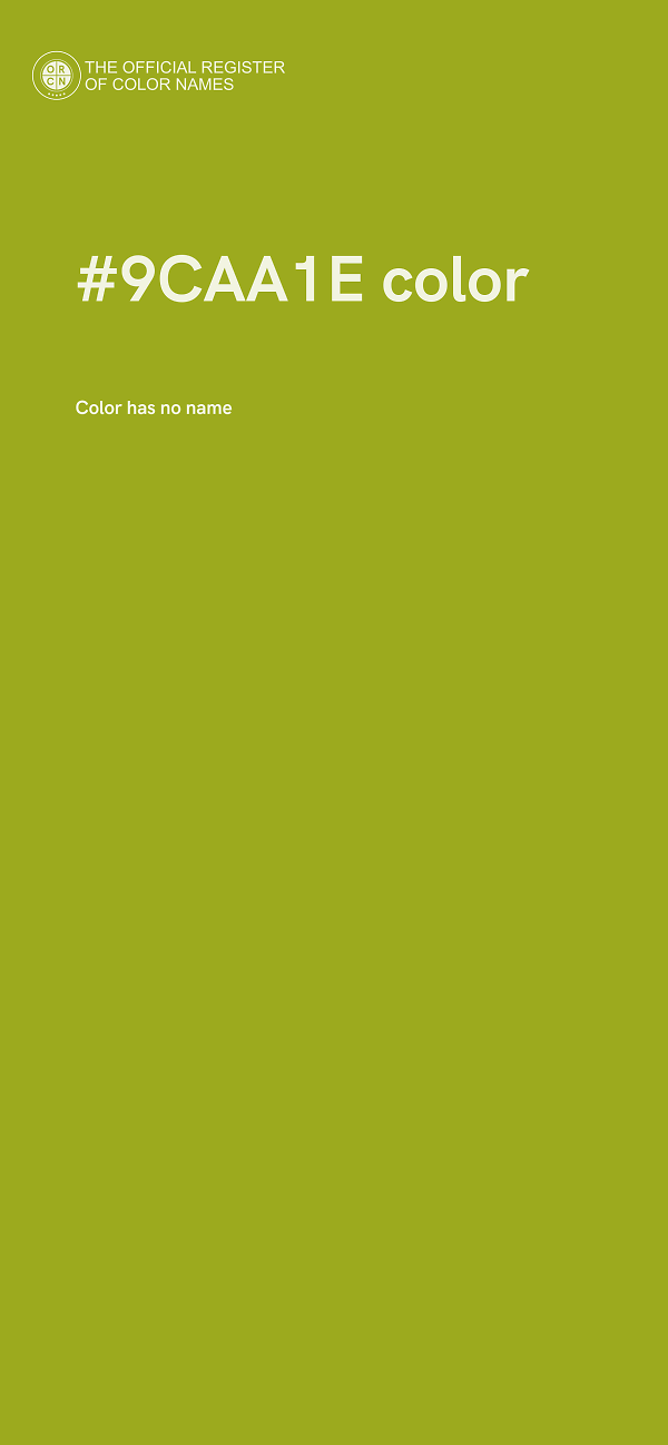 #9CAA1E color image
