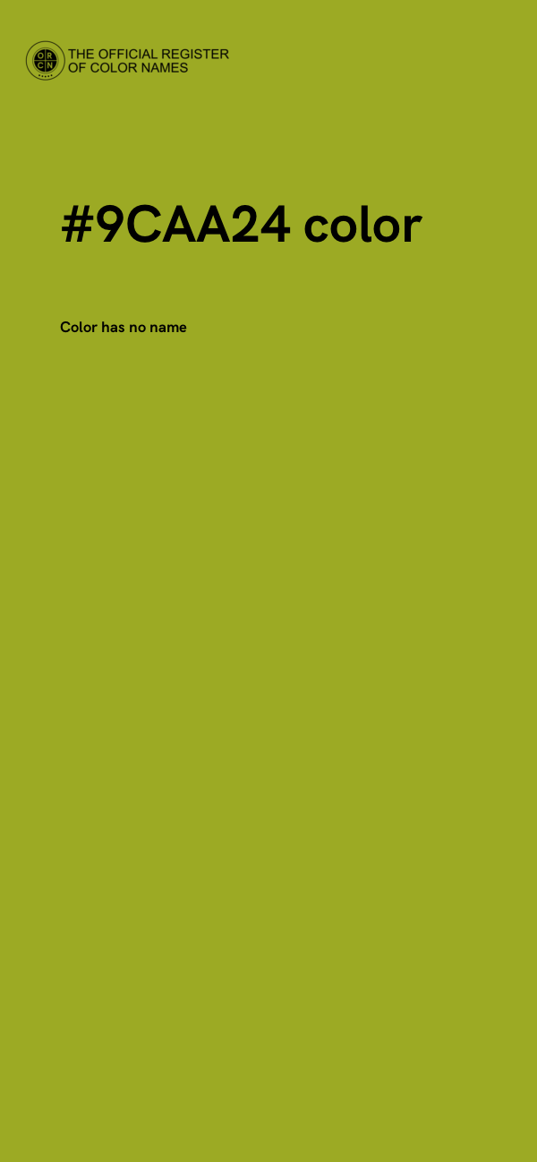 #9CAA24 color image