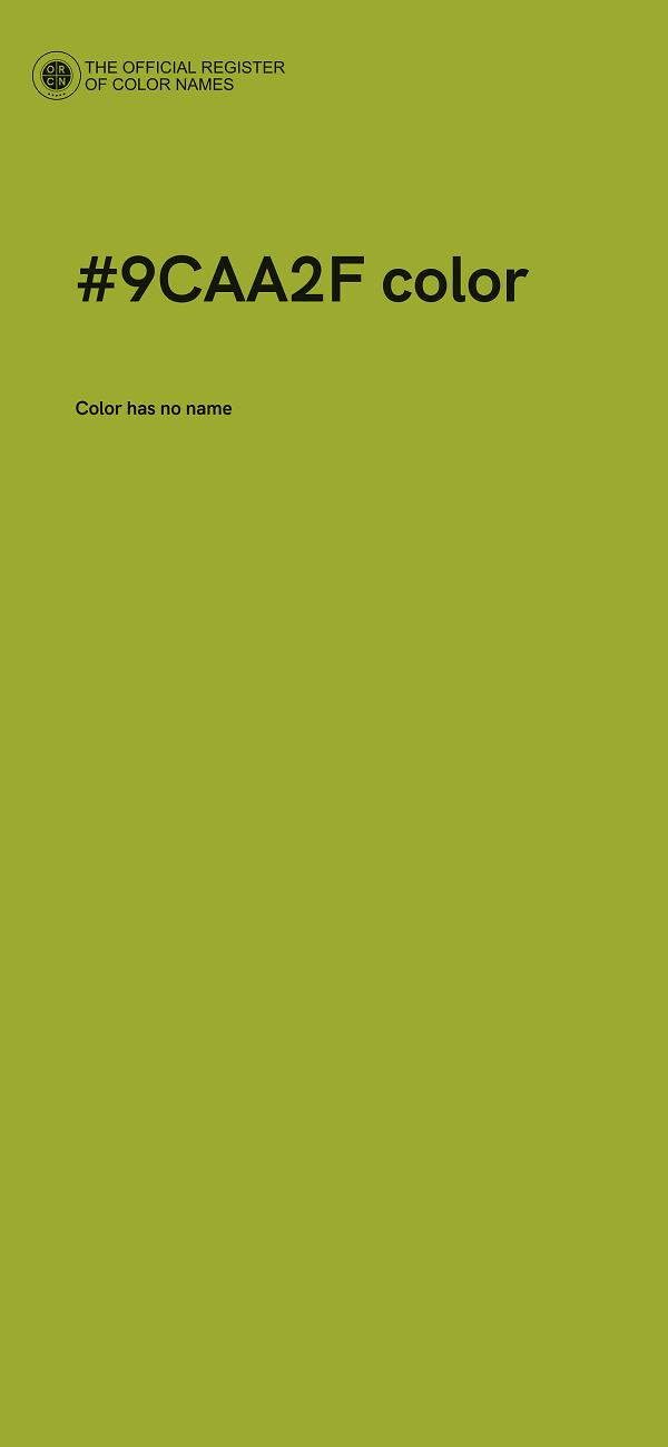 #9CAA2F color image