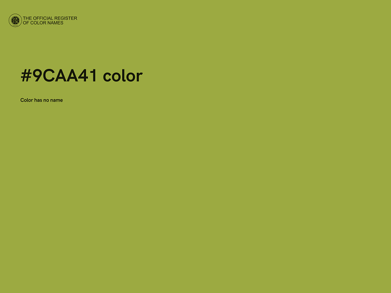 #9CAA41 color image