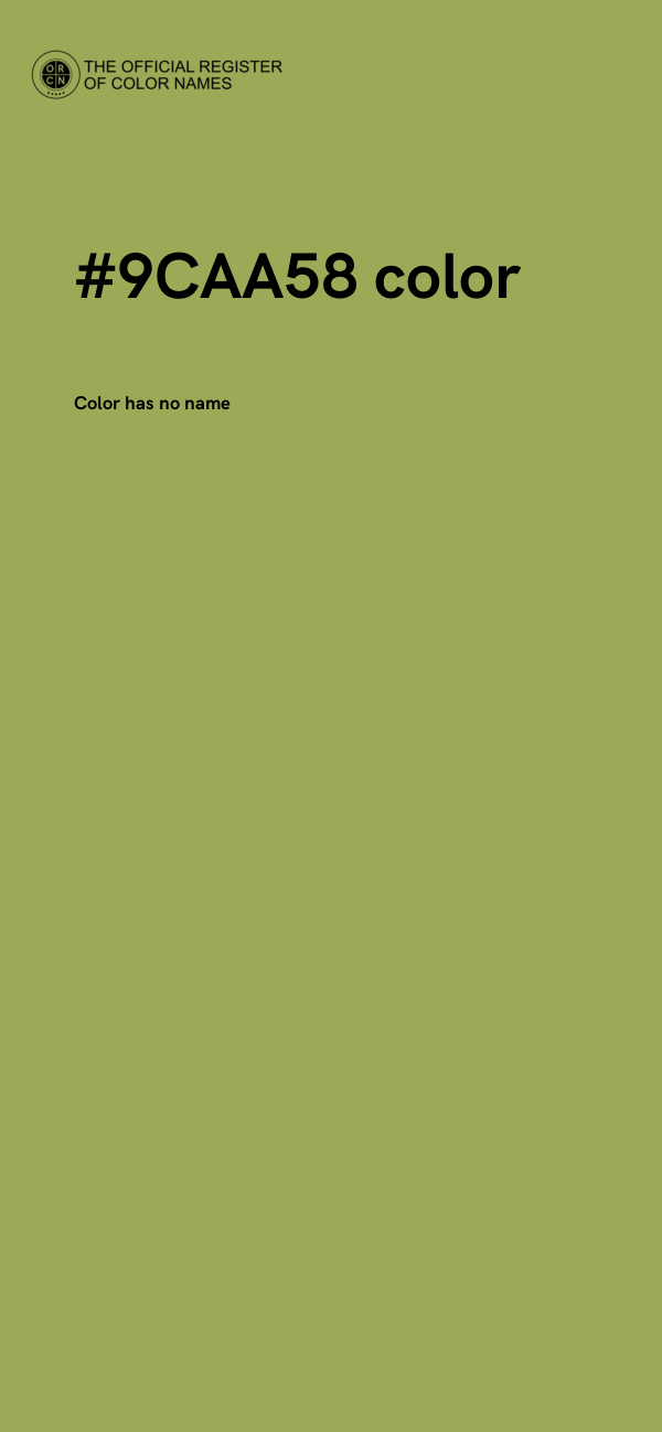 #9CAA58 color image