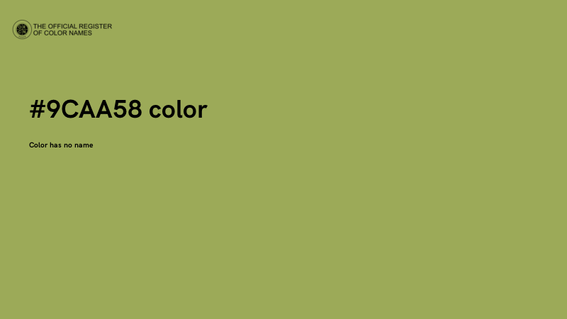 #9CAA58 color image