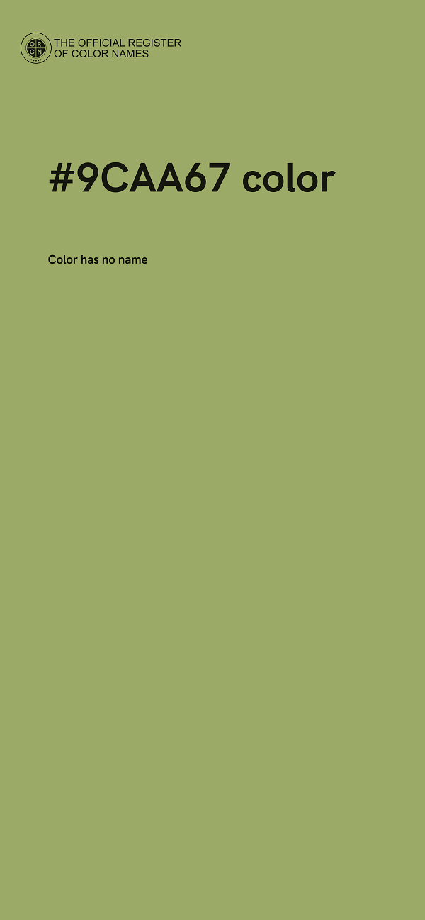 #9CAA67 color image