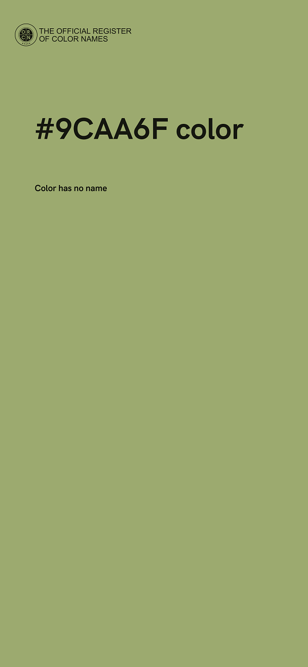 #9CAA6F color image