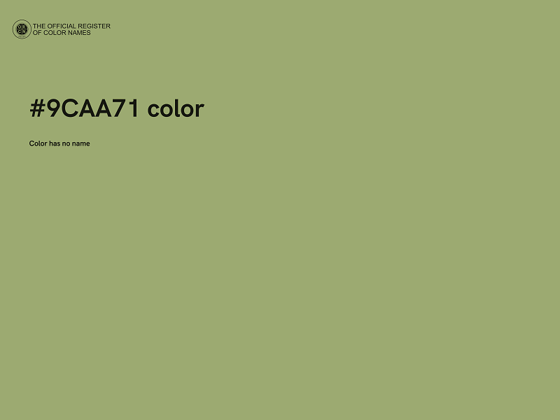 #9CAA71 color image