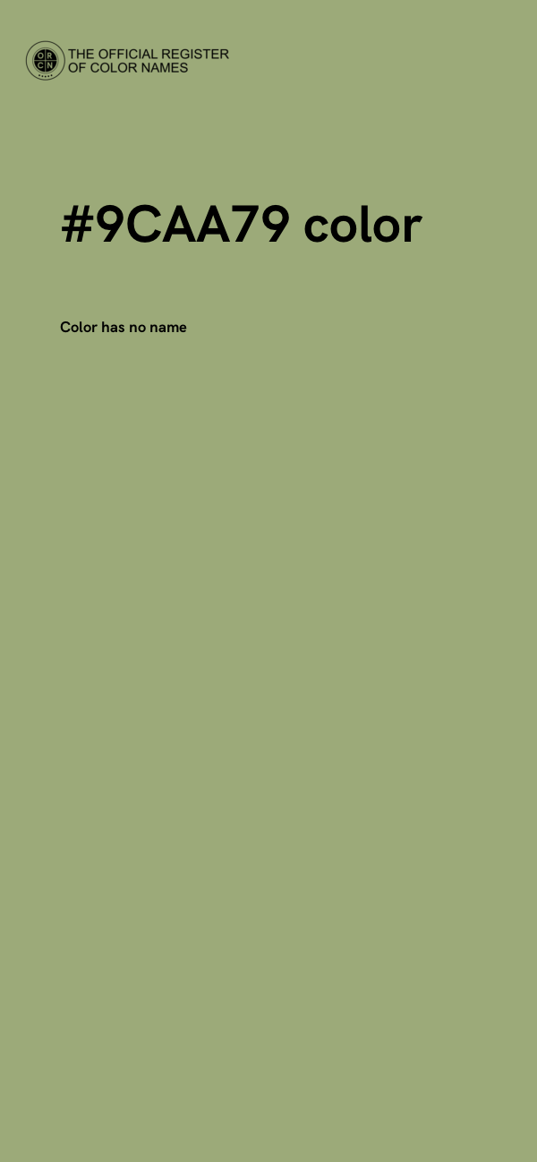 #9CAA79 color image
