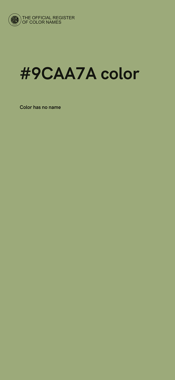 #9CAA7A color image