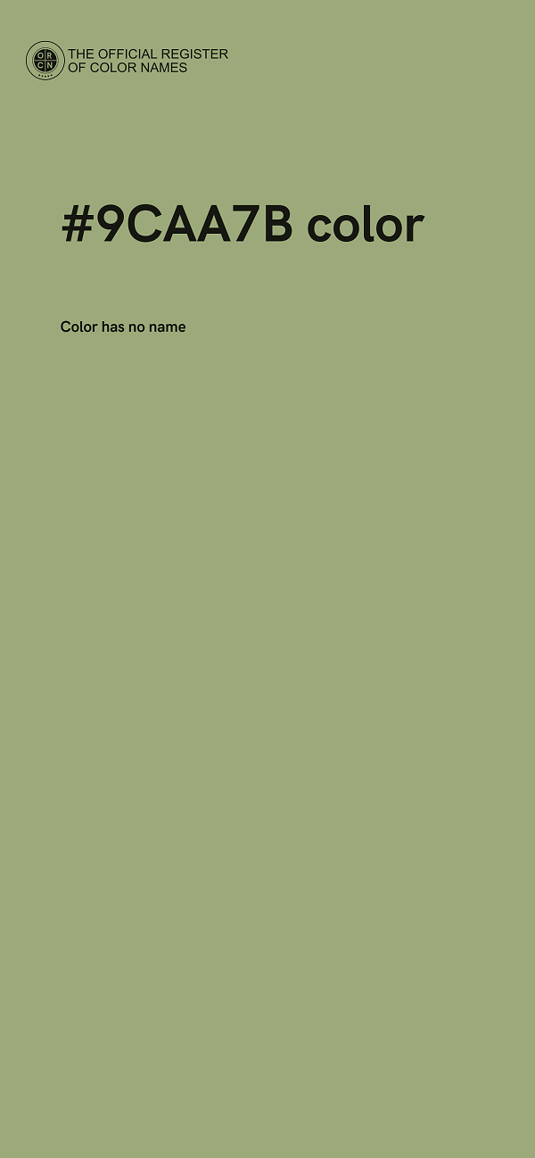 #9CAA7B color image